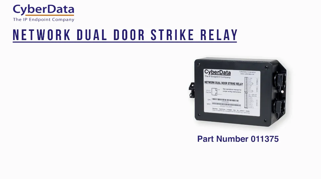 011375 Network Dual Door Strike Relay