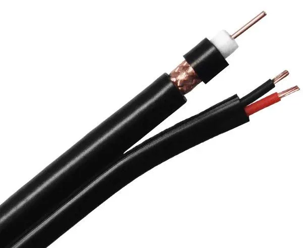 1,000' Black RG6 Siamese Coaxial Cable: 18 AWG Bare Copper Conductor, 90% Braid, 18/2 Stranded BC