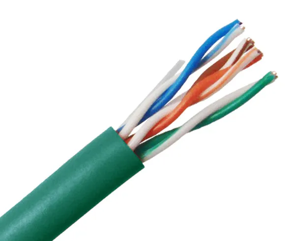 1000FT CAT5E Riser Bulk Ethernet Cable: CMR UL Listed, Solid Copper UTP, 24 AWG