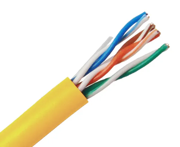 1000FT CAT5E Riser Bulk Ethernet Cable: CMR UL Listed, Solid Copper UTP, 24 AWG