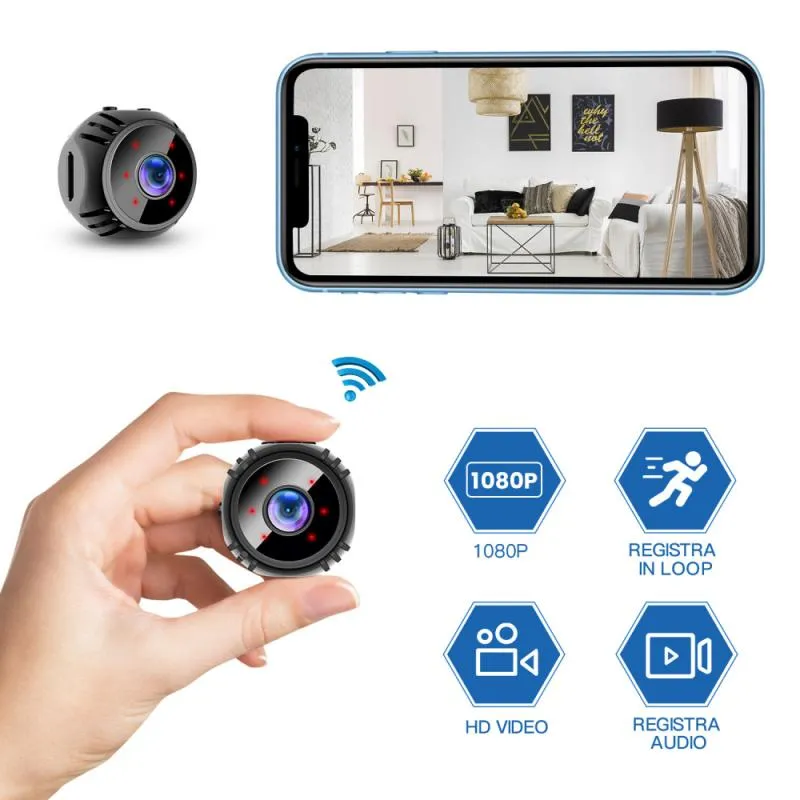 1080P Mini Camera Surveillance Beveiliging Wifi Nachtzicht Waterdichte Video Recorder Outdoor Digitale Web Control Motion Sensor W8