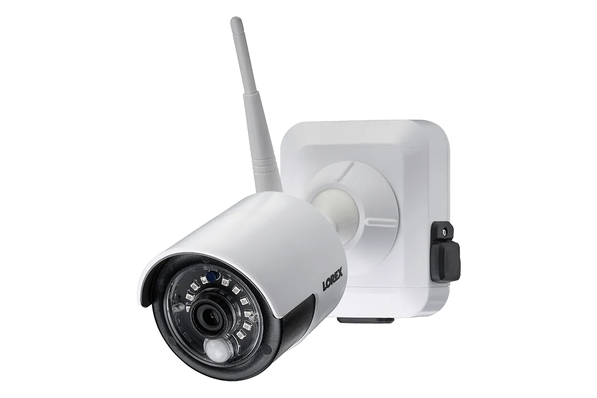 1080p Wire Free Camera System, featuring 2 Battery Powered White Outdoor Cameras and 16GB DVR