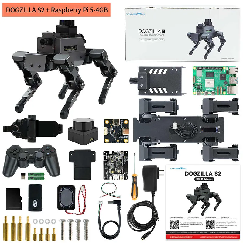 12DOF Robot Dog DOGZILLA S1/S2 for Raspberry Pi 5(ROS2-HUMBLE)