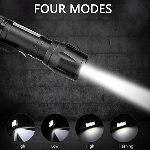 2 In 1 Led Flashlight Zoom Light Mini Size Telescopic Portable Torch With Pen Clip Outdoor Other Camping | Aluminum