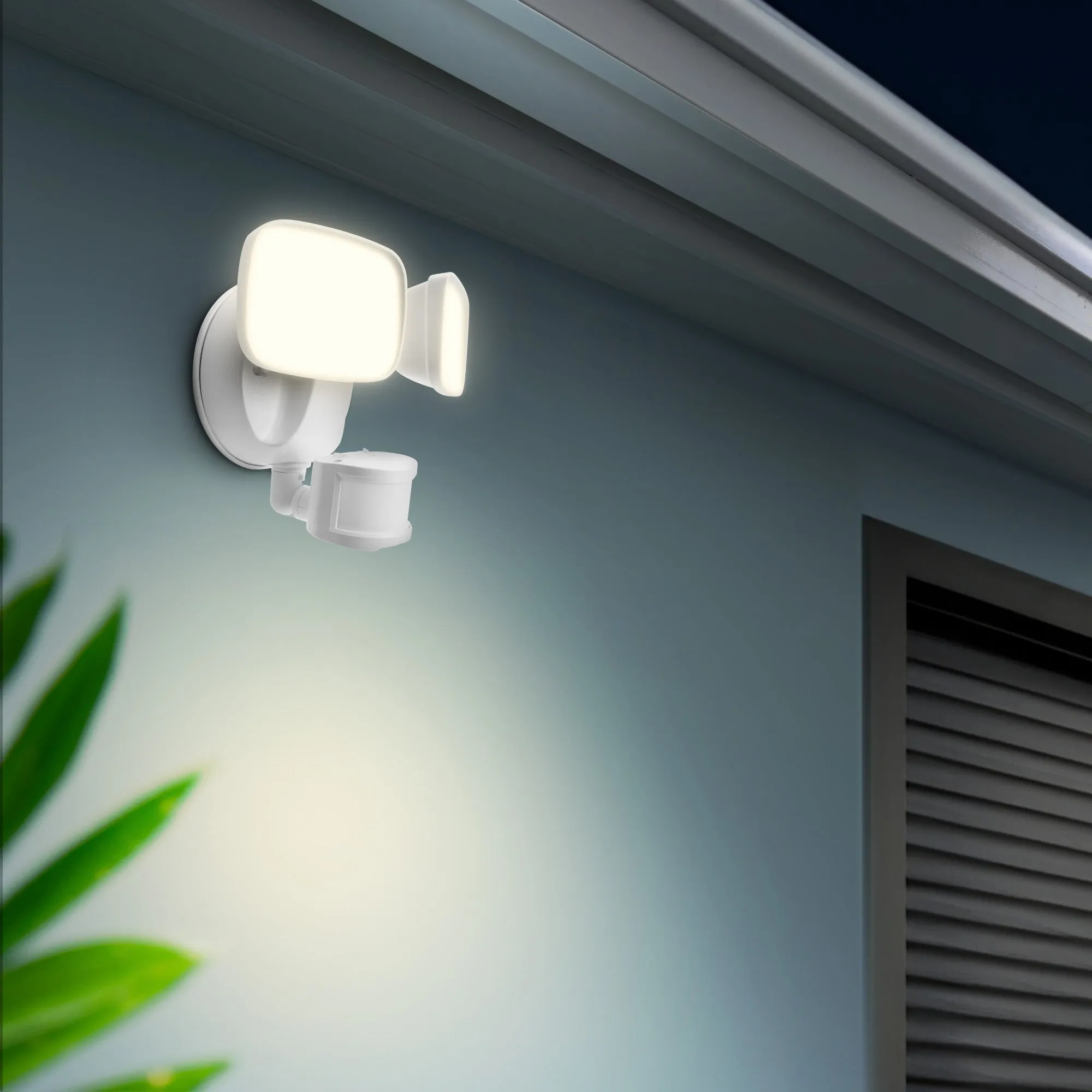 28W White Outdoor Motion Sensor LED Flood Light