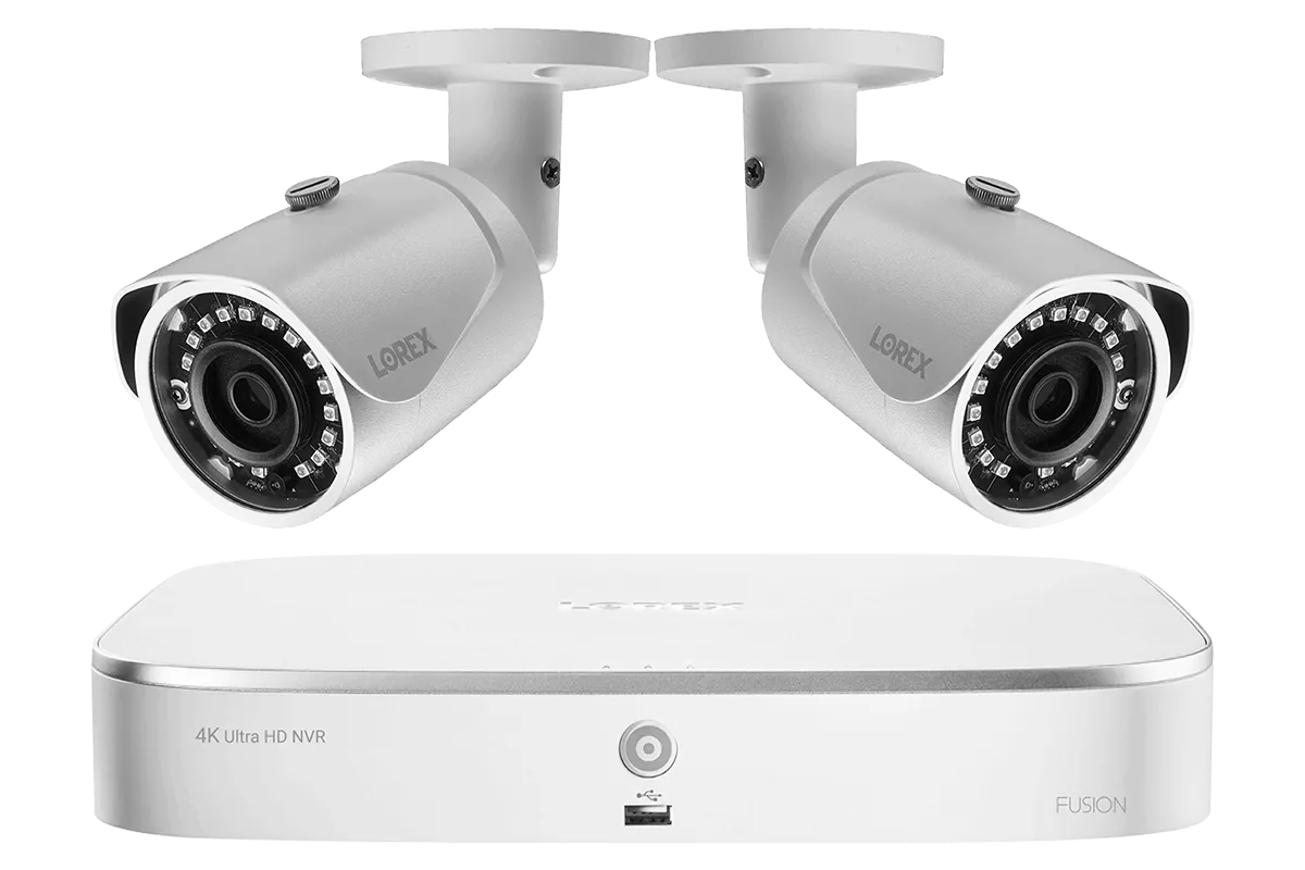 2K IP Security Camera System with 8-Channel NVR and 2 Outdoor 5MP Cameras