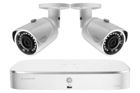 2K IP Security Camera System with 8-Channel NVR and 2 Outdoor 5MP Cameras