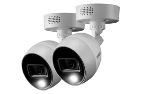 4K Indoor/Outdoor Camera 2-pack with Active Deterrence