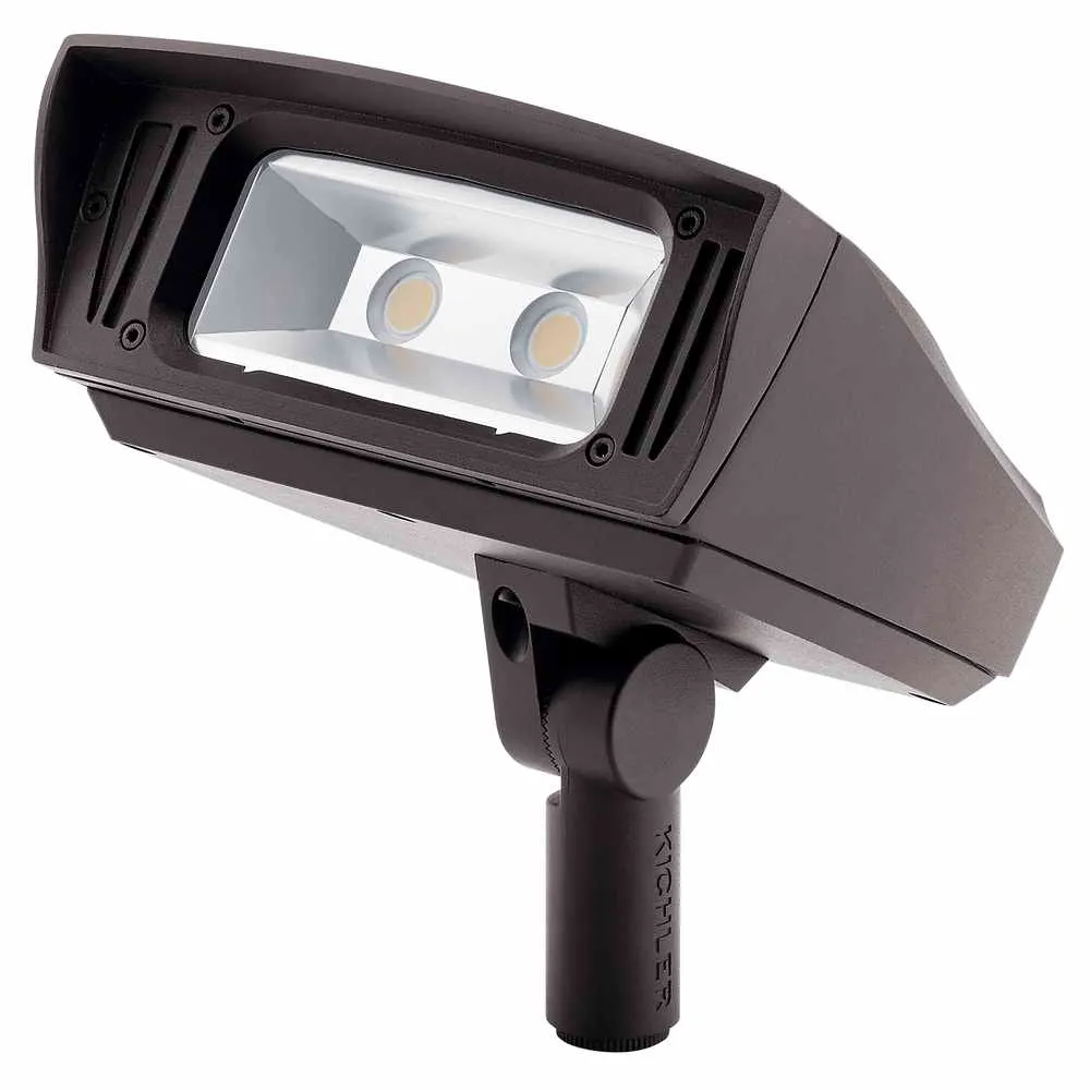 52W LED Landscape Flood Light Aluminum Textured Architectural Bronze 4500 Lumens3000K