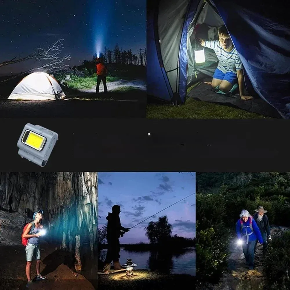 6W LED Portable Magnetic Headlamp – Rechargeable Light for Outdoor Adventures, Perfect for Camping, Fishing, and Exploration