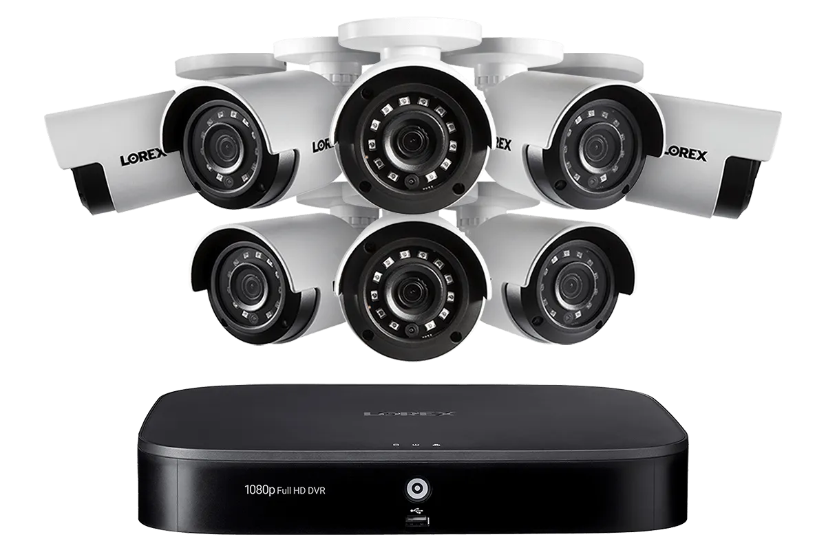 8-Channel Security System with 1080p HD Outdoor Cameras, Advanced Motion Detection and Smart Home Voice Control