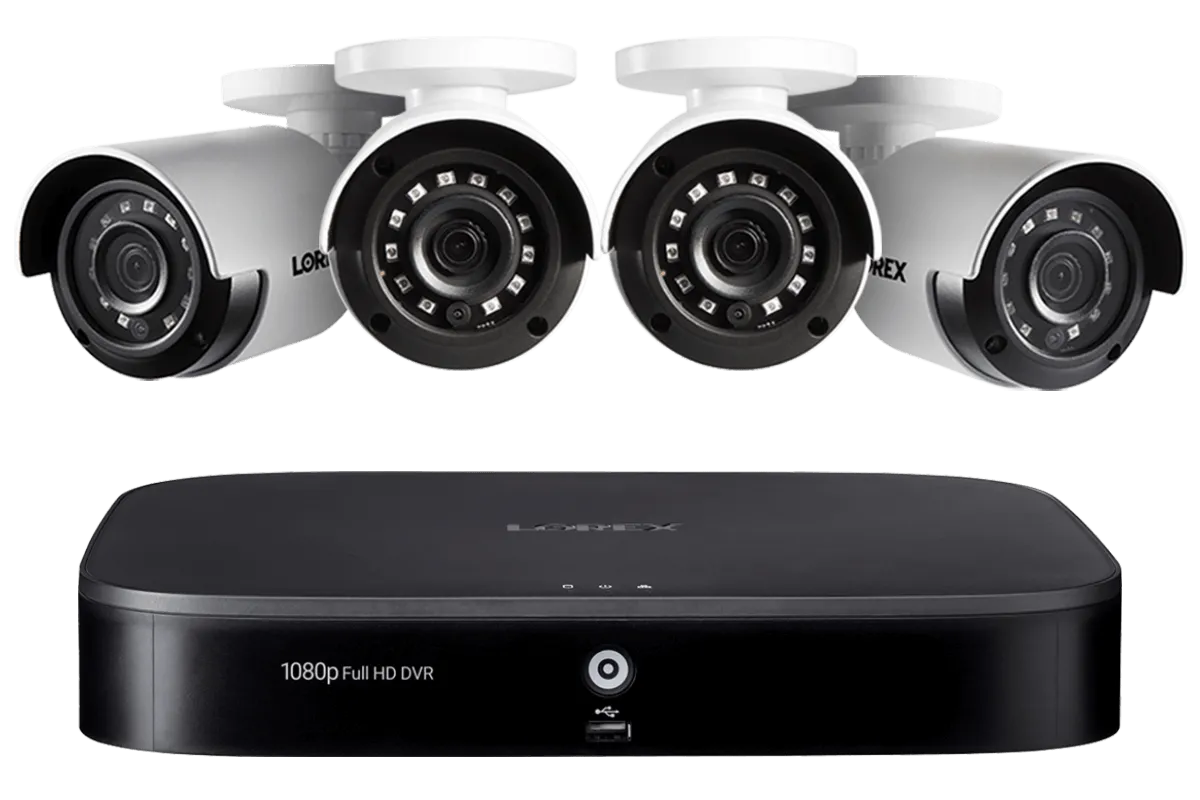 8-Channel Security System with 1080p HD Outdoor Cameras, Advanced Motion Detection and Smart Home Voice Control