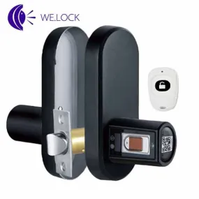 Ai.one Smart Lock – Biometric Fingerprint Lock – w/ Remote – Latch   Bolt – Black (WE.LOCK)