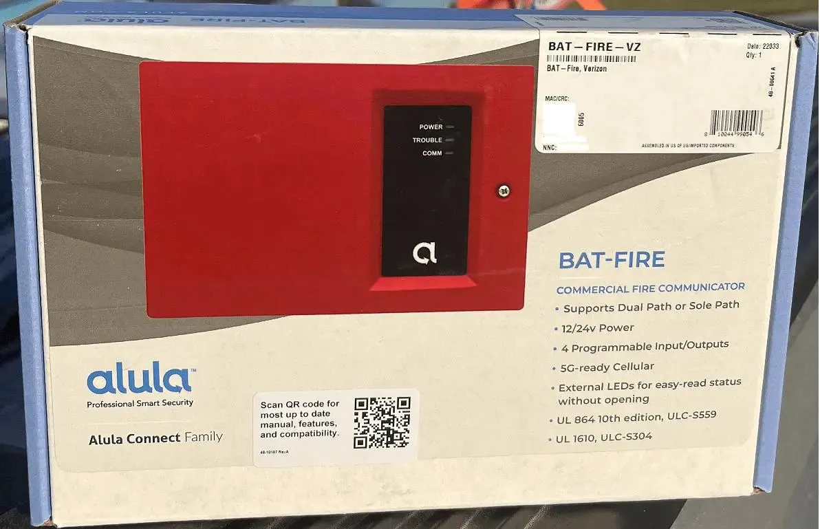 Alula BAT Dual Path Commercial Fire Alarm Communicator IP/Cellular