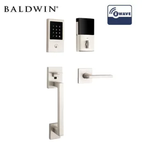 Baldwin Estate - 85390 - Minneapolis Sectional Z-Wave Handleset - Touch Screen - 056 - Lifetime Satin Nickel - Optional Handed - Grade 2