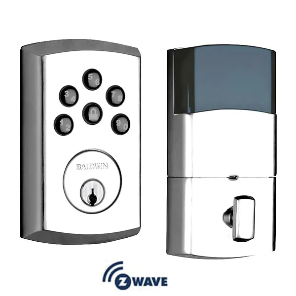 Baldwin Estate Soho - 8285.AC3 Contemporary Keyless Electronic Deadbolt - Singl Cyl - Z-Wave - 260 - Polished Chrome - Grade 2