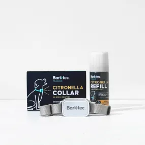 Barktec Rechargeable Sound & Citronella Spray Bark Collar with Refill