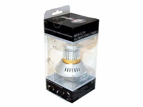 Bulb CCTV Security Circular Storage Cam w/ Motion Detect & Nightvision