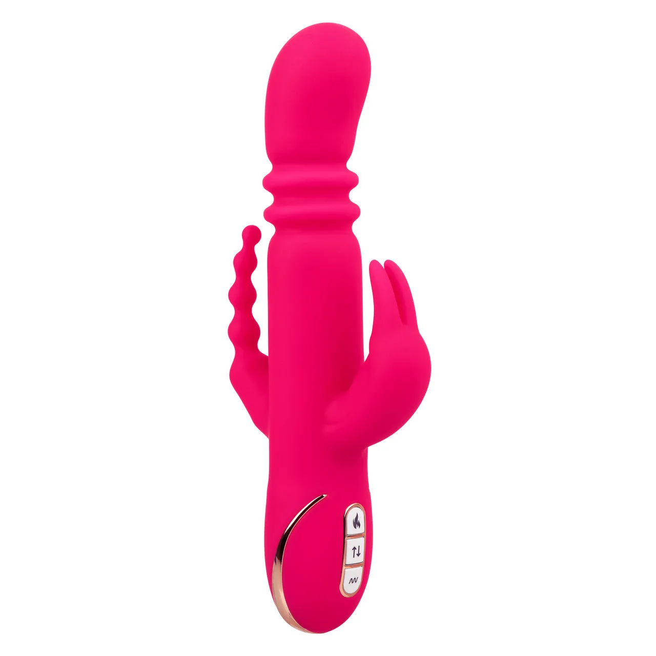 CalExotics Signature Heated Silicone Triple Rabbit Vibrator - Rechargeable Jack Rabbit