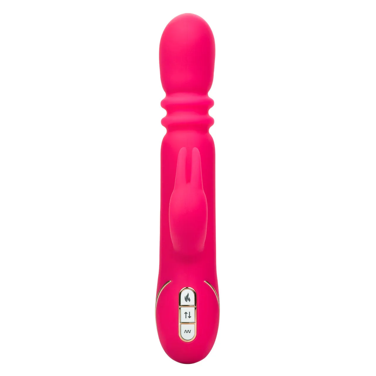 CalExotics Signature Heated Silicone Triple Rabbit Vibrator - Rechargeable Jack Rabbit