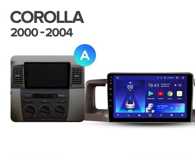 Car Dealz 10.2" Android 10.0 For Toyota Corolla E130 E120 2000 - 2004 Head Unit In Dash Plus OEM Fascia