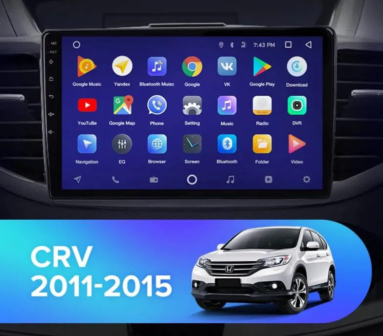 Car Dealz 10.2" Android 10.0 Honda CRV CR-V 4 RM RE 2011-2015 w CAM In Dash Plus OEM Fascia