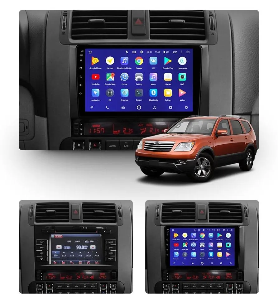 Car Dealz 10.2" Android 10.0 Kia Borrego 2008 - 2011 In Dash Plus OEM Fascia