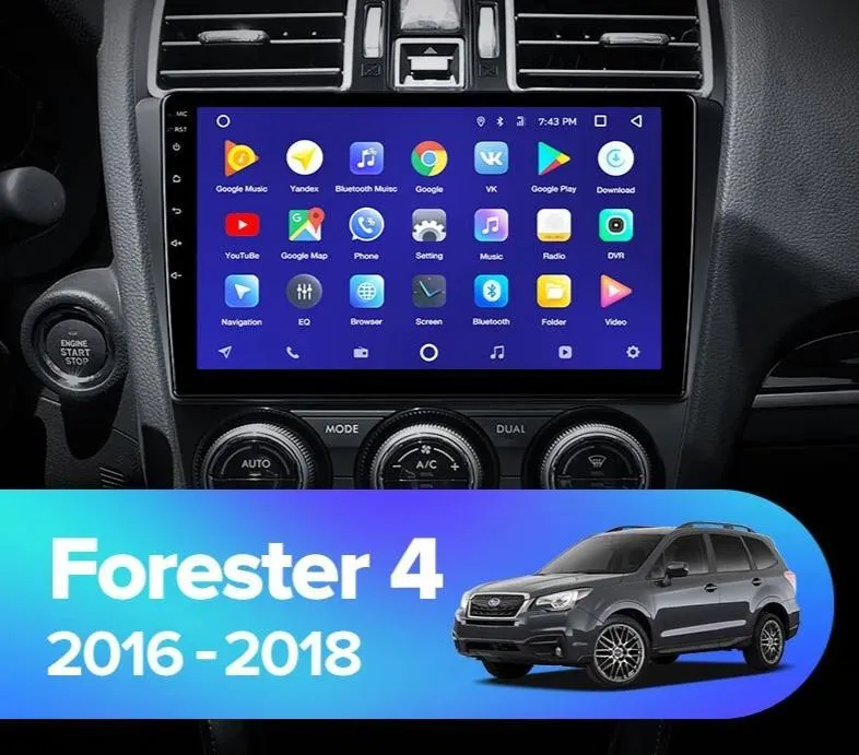 Car Dealz 10.2" Android 10.0 Subaru Forester 4 SJ 2016-2018 w CAM In Dash Plus OEM Fascia