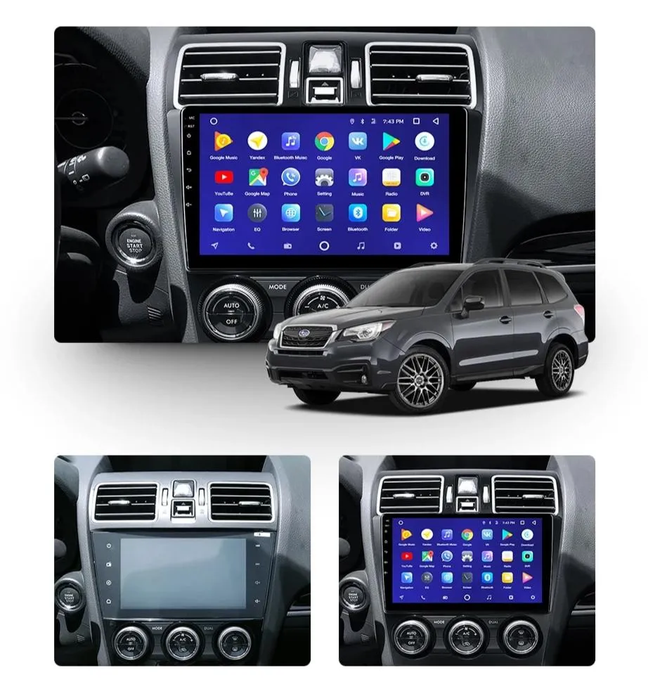 Car Dealz 10.2" Android 10.0 Subaru Forester 4 SJ 2016-2018 w CAM In Dash Plus OEM Fascia