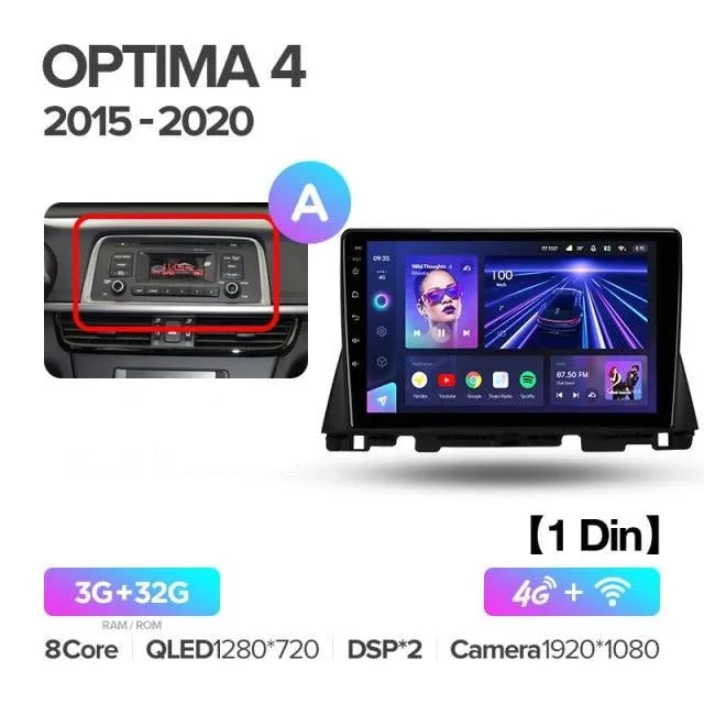 Car Dealz Elite 4G Data Model 10.2" Android 12.0 For Kia Optima 4 JF 2015 - 2020 In Dash Plus OEM Fascia