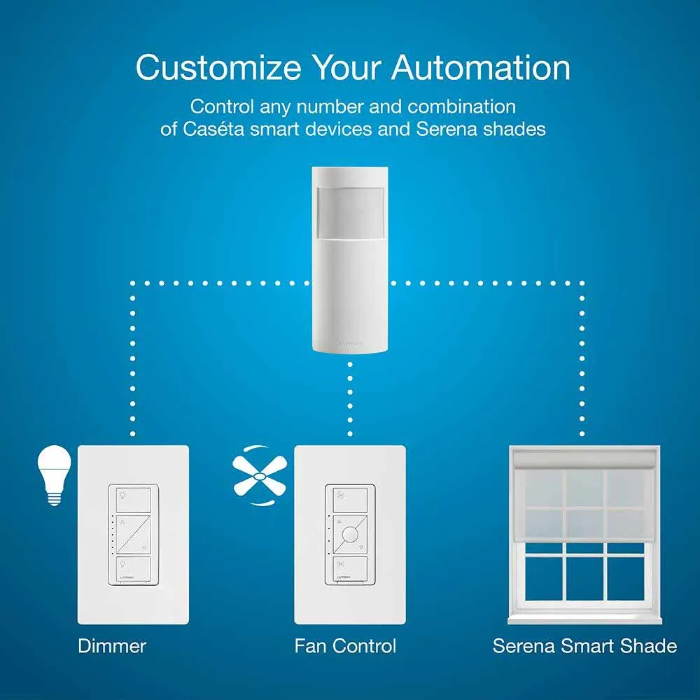 Caseta Wireless Wall Vacancy Sensor PIR, White