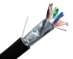 CAT5E Outdoor Bulk Ethernet Cable, Direct Burial Shielded Solid Copper, Gel Filled, 24 AWG