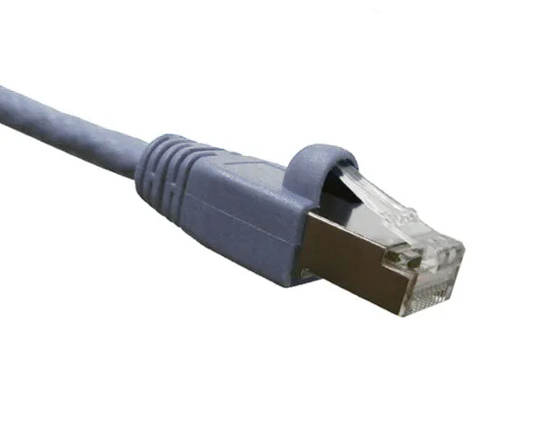 CAT6A Ethernet Patch Cable, Shielded, Snagless Molded Boot, S/FTP, 10G, RJ45 - RJ45, 10ft