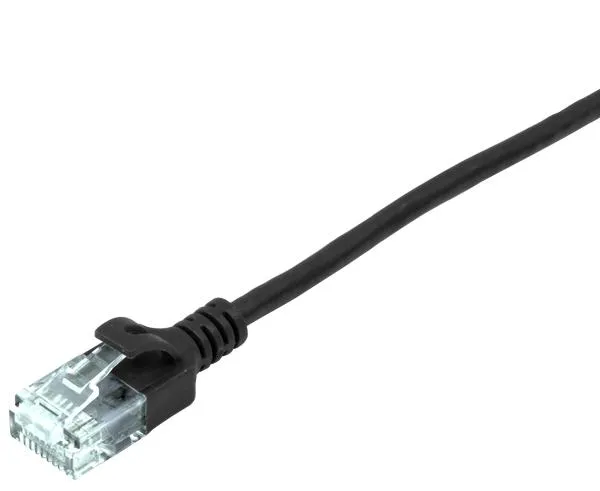 CAT6A Ethernet Patch Cable, Slim, Snagless Molded Boot, UTP, 10G, 28AWG, RJ45 - RJ45, 15ft