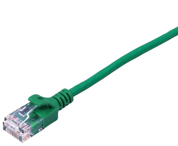 CAT6A Ethernet Patch Cable, Slim, Snagless Molded Boot, UTP, 10G, 28AWG, RJ45 - RJ45, 15ft