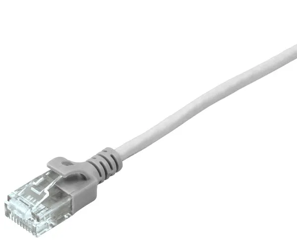 CAT6A Ethernet Patch Cable, Slim, Snagless Molded Boot, UTP, 10G, 28AWG, RJ45 - RJ45, 15ft