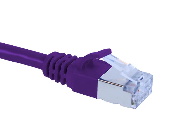 CAT6A Ethernet Patch Cable, Slim6AS Series, Shielded, Snagless Boot, U/FTP, RJ45 - RJ45 - 2ft