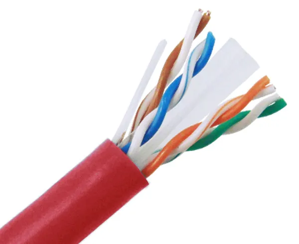 CAT6A Plenum Bulk Ethernet Cable, CMP, Solid 23AWG 1000FT