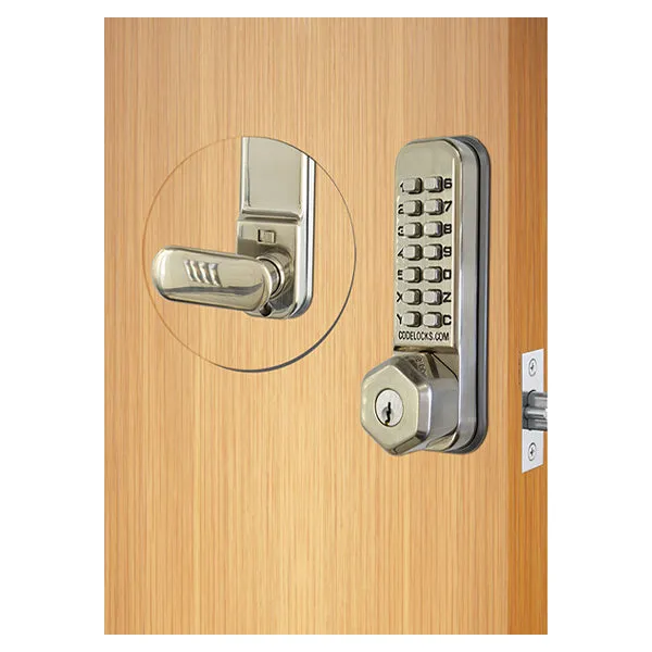 CodeLocks - CL255 - Mechanical Lock - Light Duty - Dual Backset Deadlatch 2 3/8" -  2 3/4" - Mortise Tubular Latchbolt - Holdback Feature - Optional Key Override - Optional Finish - Fire Rated - Grade 2