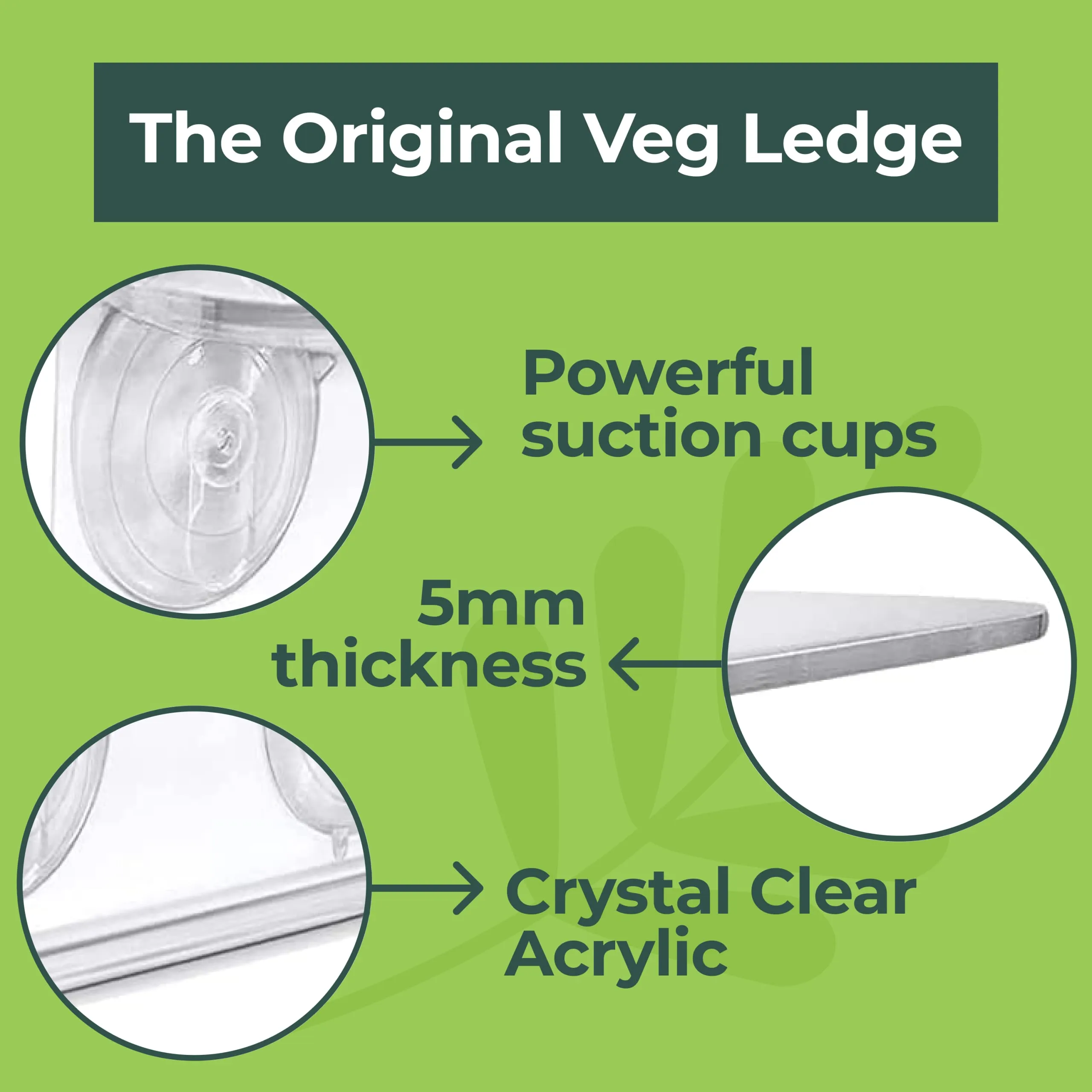 Double Veg Ledge Create An Indoor Garden, Hold Your Planter Pots, Seed Starter