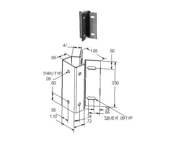 Fence Gate Post Bracket - 2 Pack