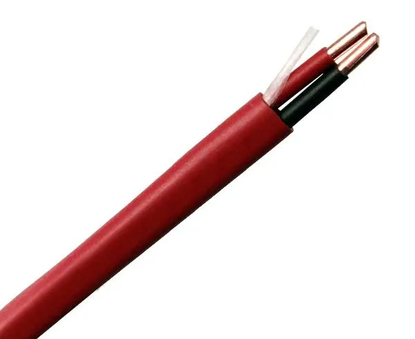 Fire Alarm Cable: FPLP Unshielded Plenum - Data Grade, 16/2 AWG Solid Bare Copper Conductors, Red Jacket, 1000 Feet Length