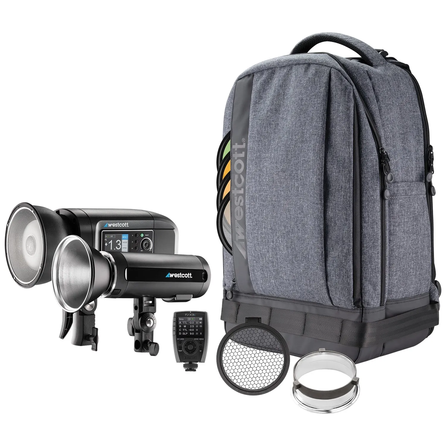 FJ Wireless 2-Light Portable Portrait Flash Kit with FJ-X3 S Wireless Trigger for Sony Cameras