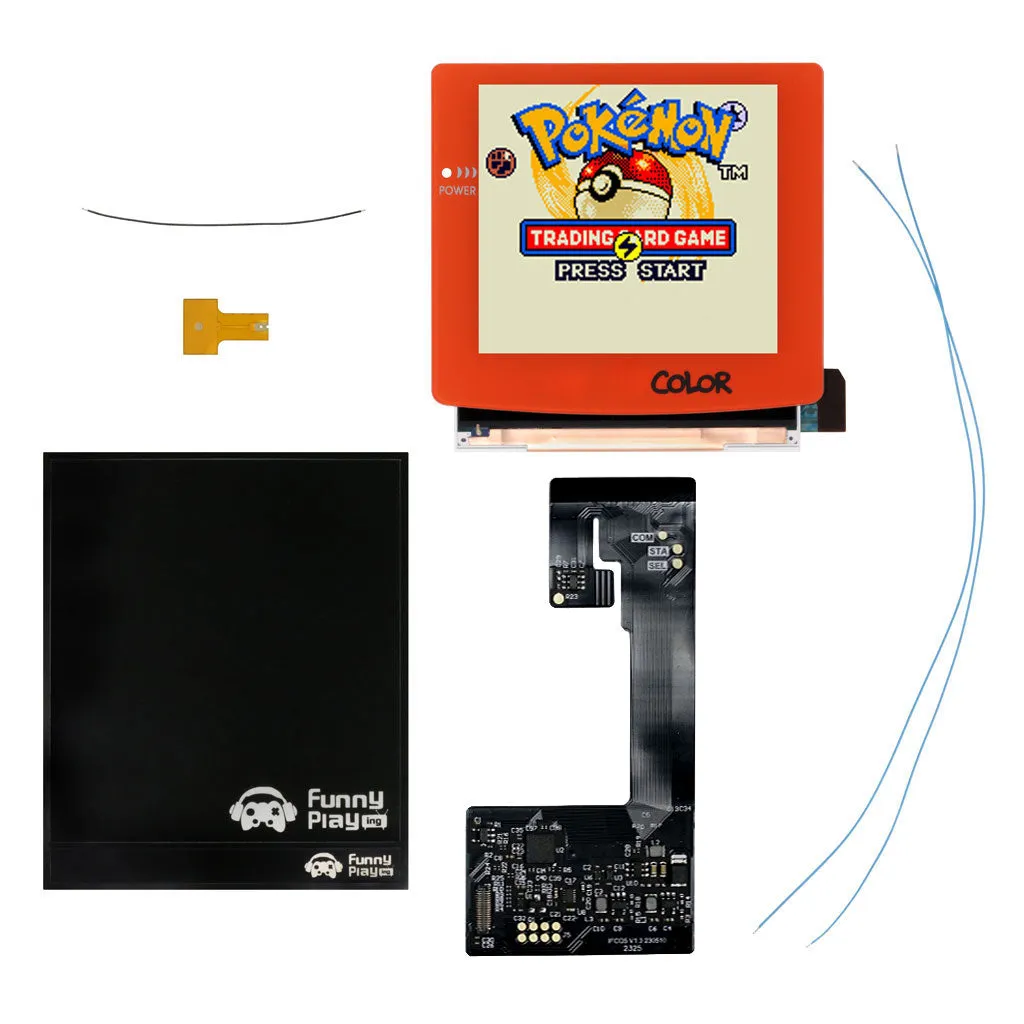 Game Boy Color Retro Pixel 2.0 Q5 IPS LCD Backlight Kit with Laminated Lens and OSD - FunnyPlaying