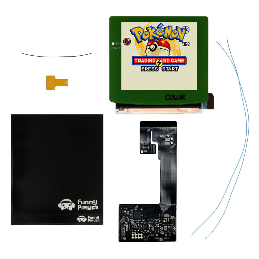 Game Boy Color Retro Pixel 2.0 Q5 IPS LCD Backlight Kit with Laminated Lens and OSD - FunnyPlaying