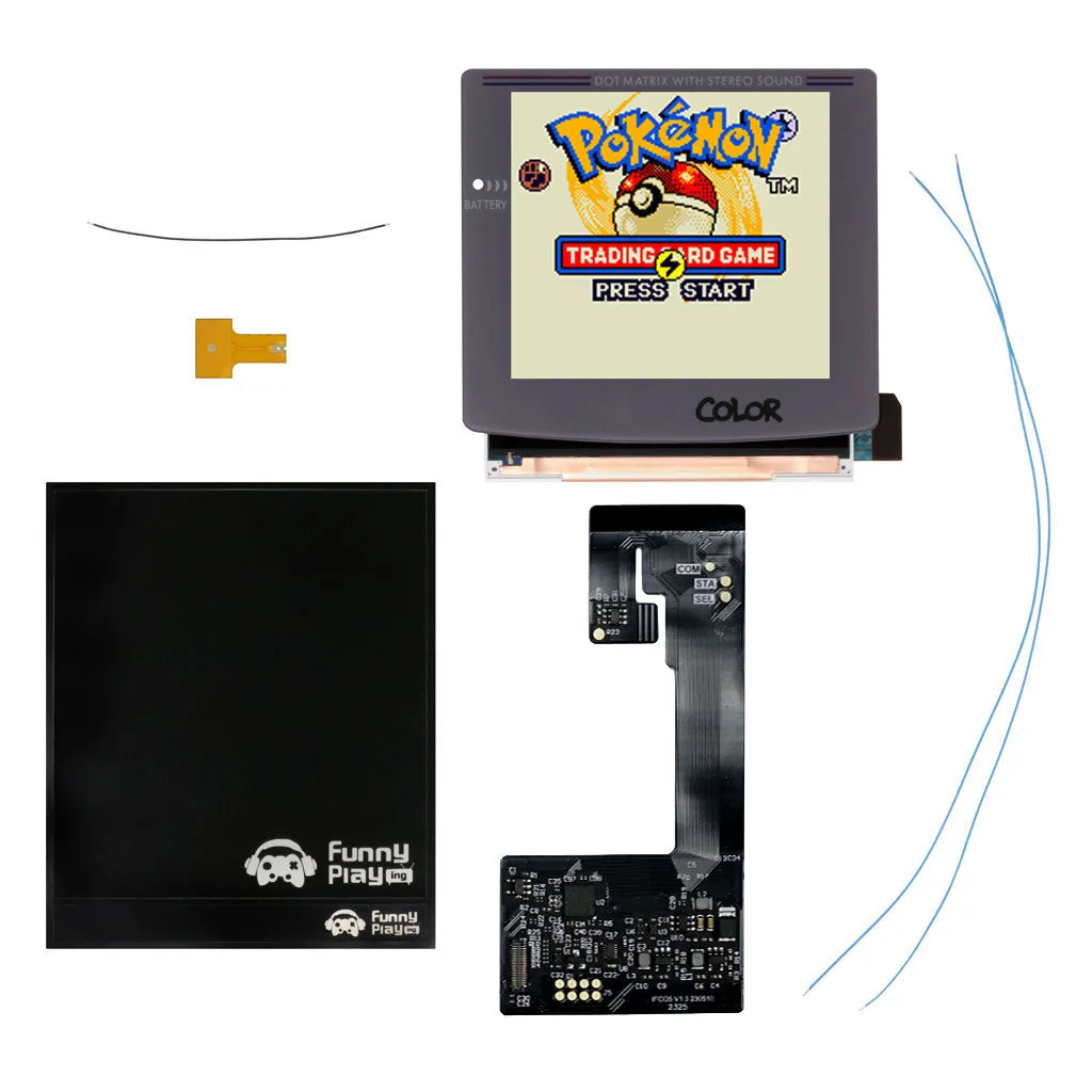 Game Boy Color Retro Pixel 2.0 Q5 IPS LCD Backlight Kit with Laminated Lens and OSD - FunnyPlaying