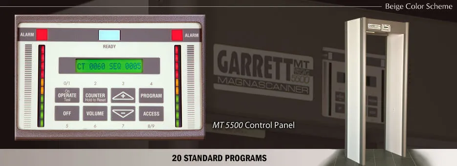 Garrett MT 5500 Maximum Throughput Metal Detector for High Volume Screening