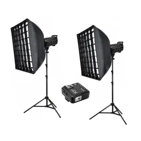 Godox 2x QT400IIM 400W (800W) HSS Flash Strobe Lighting Kit - Bundle