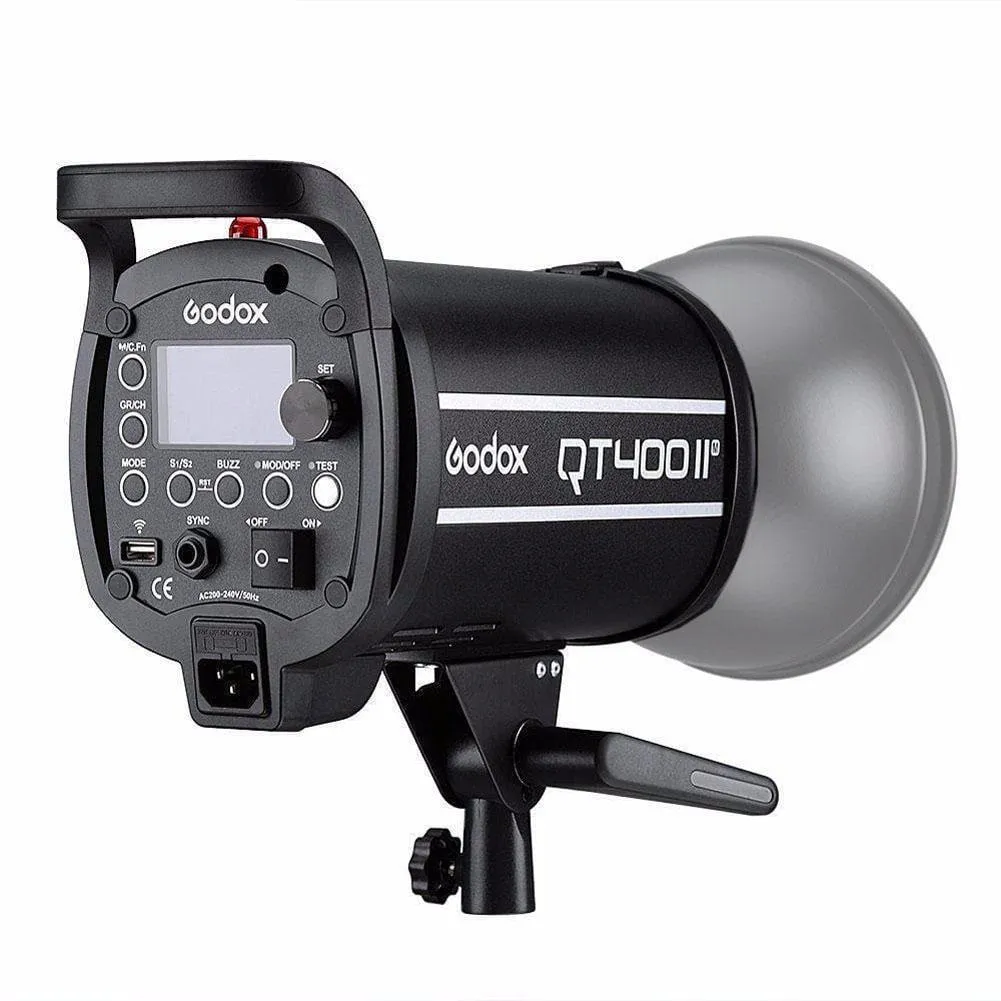 Godox 2x QT400IIM 400W (800W) HSS Flash Strobe Lighting Kit - Bundle