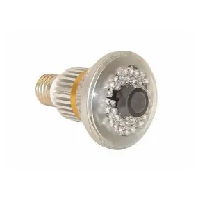 Hidden Security Light Bulb Motion Detect MicroSD Camera w/ Nightvision